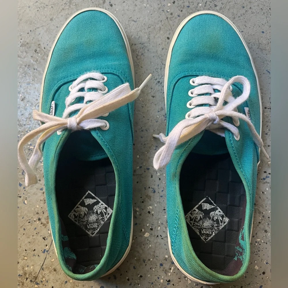 Vans Authentic SF Surf Siders Joel Tudor Teal Blue 9.5